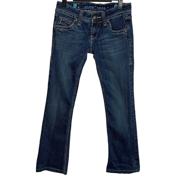 Sang Real By Miss Me Women's Size 27 Bootcut Flare Selvedge Denim Jeans Y2K - Picture 3 of 11